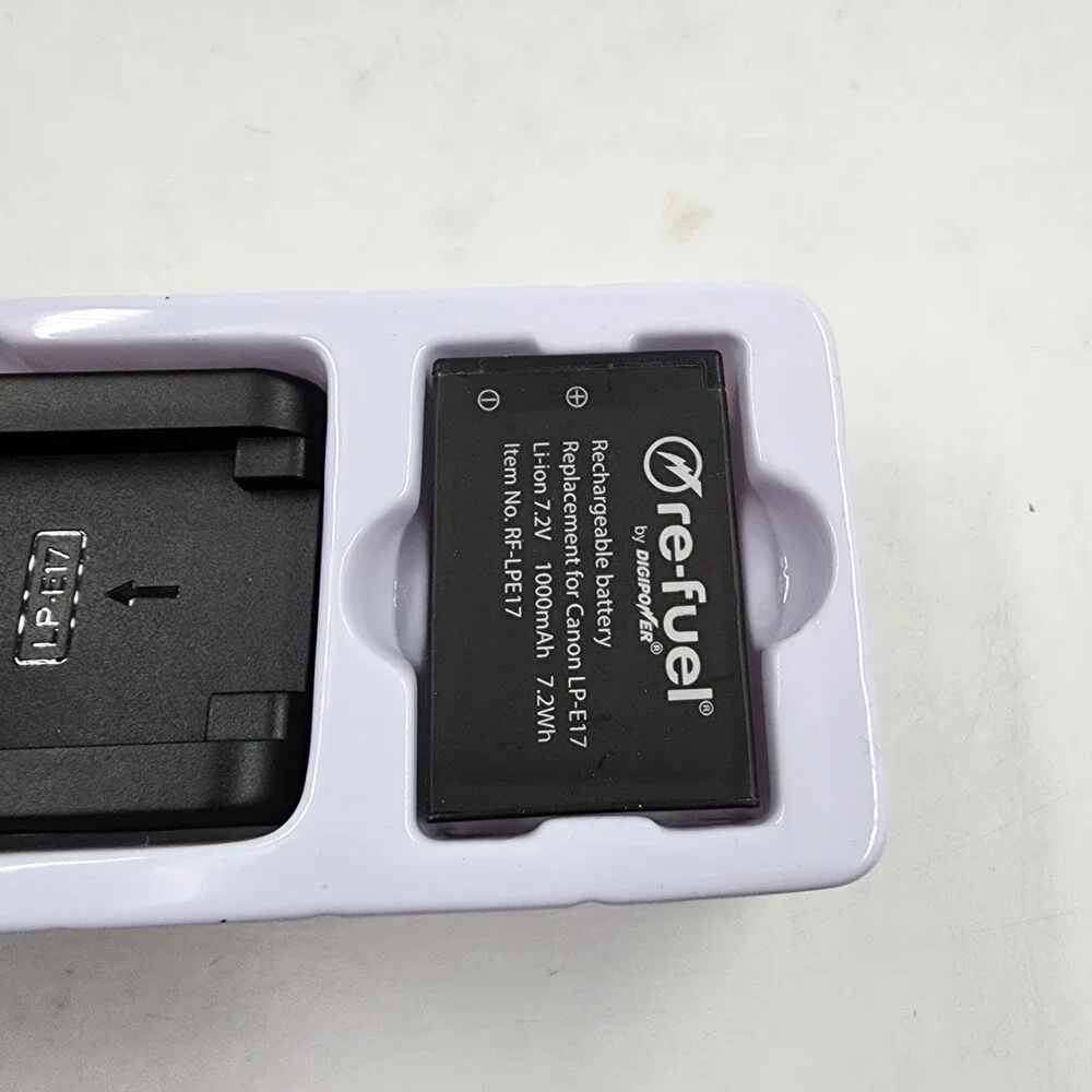 Re-Fuel By Digipower Canon Camera Duo Battery & Charger Fast Charging - Black